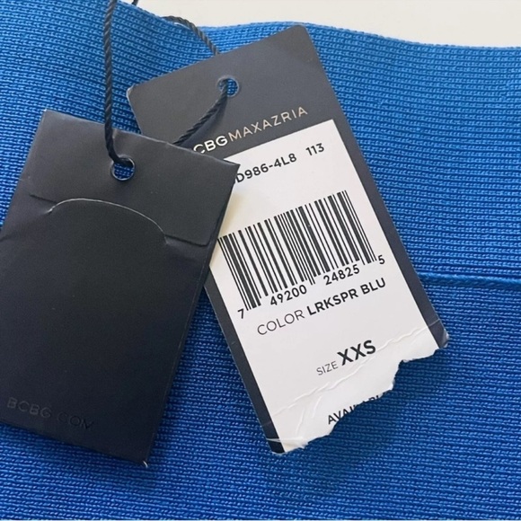 BCBGMaxAzria Skirt Bodycon Stretch Size XXS Royal blue NWT - Picture 2 of 5